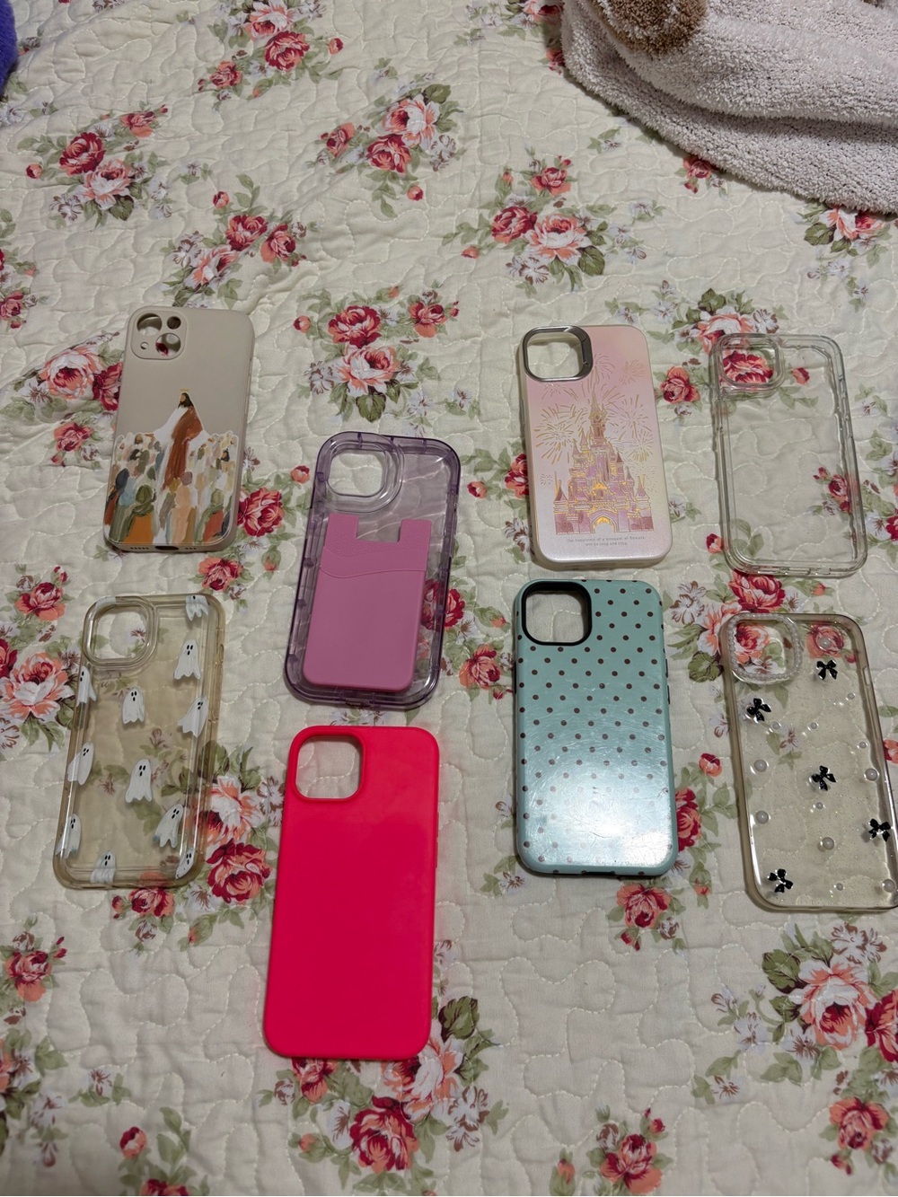 Assorted Pink and Clear Decorative Phone Case Collection for iPhone 13